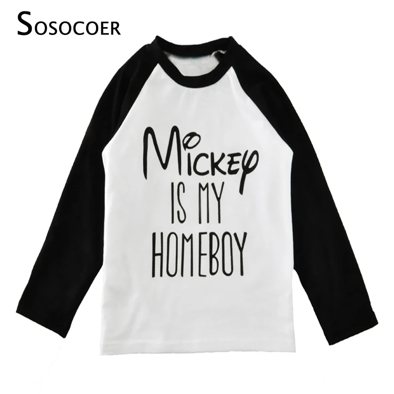 

SOSOCOER Toddler Boy T Shirts 2017 Fashion Letter Is My Home Boy T-shirt Outerwear Cartoon Long-sleeve Baby T Shirt Kids Clothes