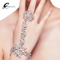 fahion bridal bracelet rhinestone hand chain charm bracelets for women wedding dress accessories prom jewelry gift for girls
