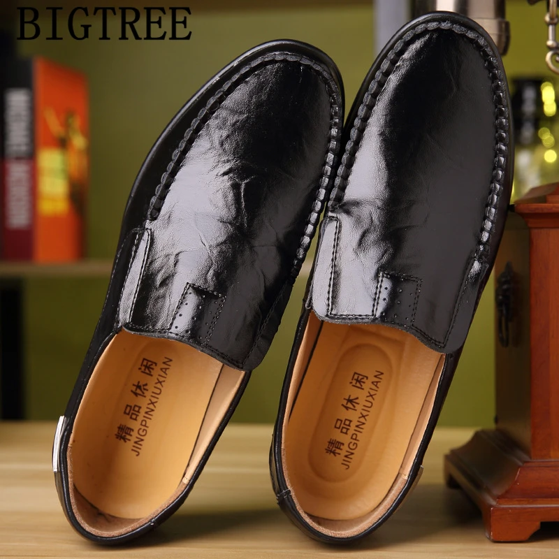 Mens Loafers Leather Designer Shoes Men High Quality Casual Driving Fashion Italian Euro Sapato Masculino Social Couro | Обувь