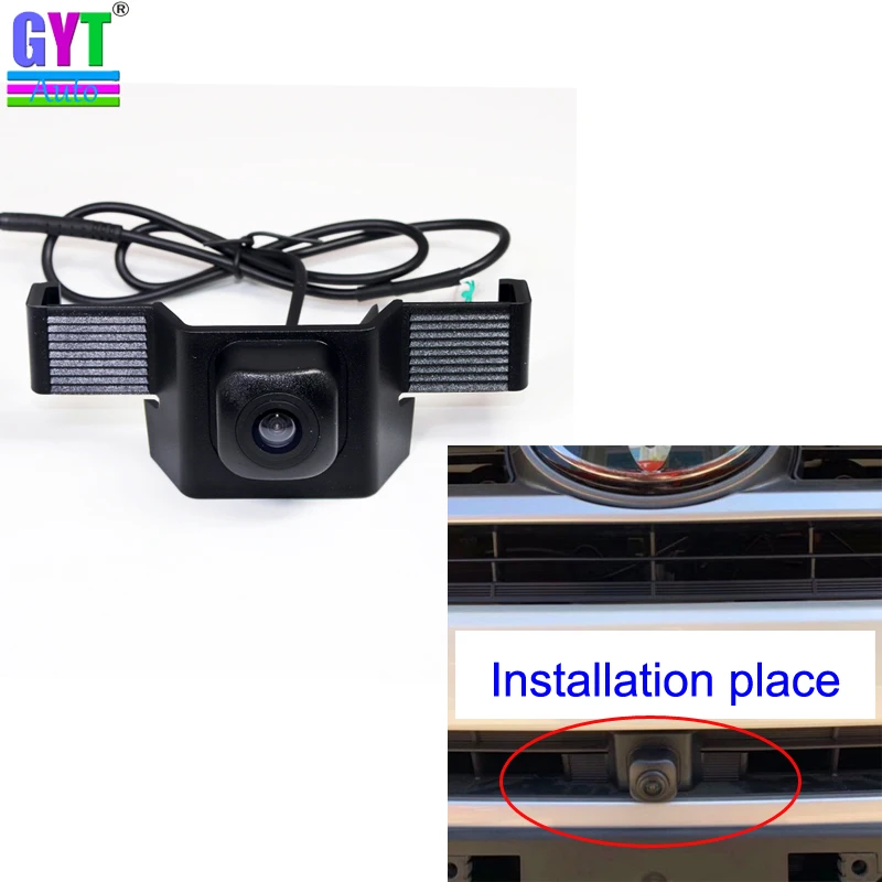 Cámara de visión frontal para coche, Kit de aparcamiento impermeable, CCD HD, para Toyota Highlander 2018