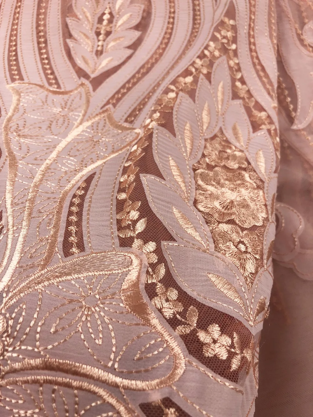 

French Tulle Lace Fabric With Beaded African French Net Lace Fabric Embroidered Dubai Guipure Cord Lace Fabrics A727-18