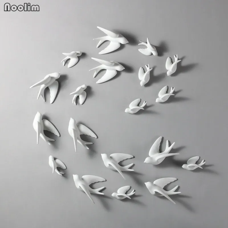 NOOLIM европейские 3D керамические птицы настенные Висячие Имитационные фотообои