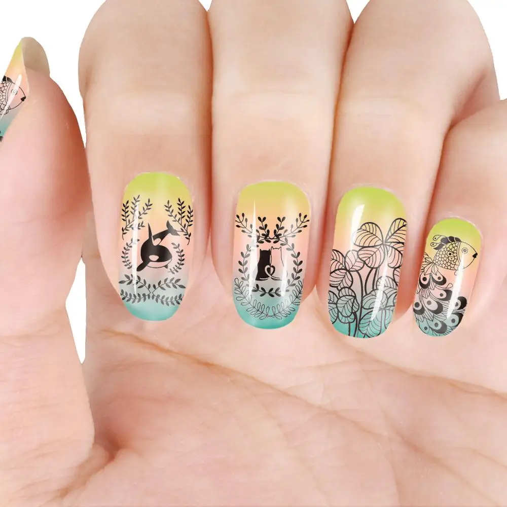 BeautyBigBang 6 см * Naill штамповочные пластины для ногтей с крыльями бабочки печать