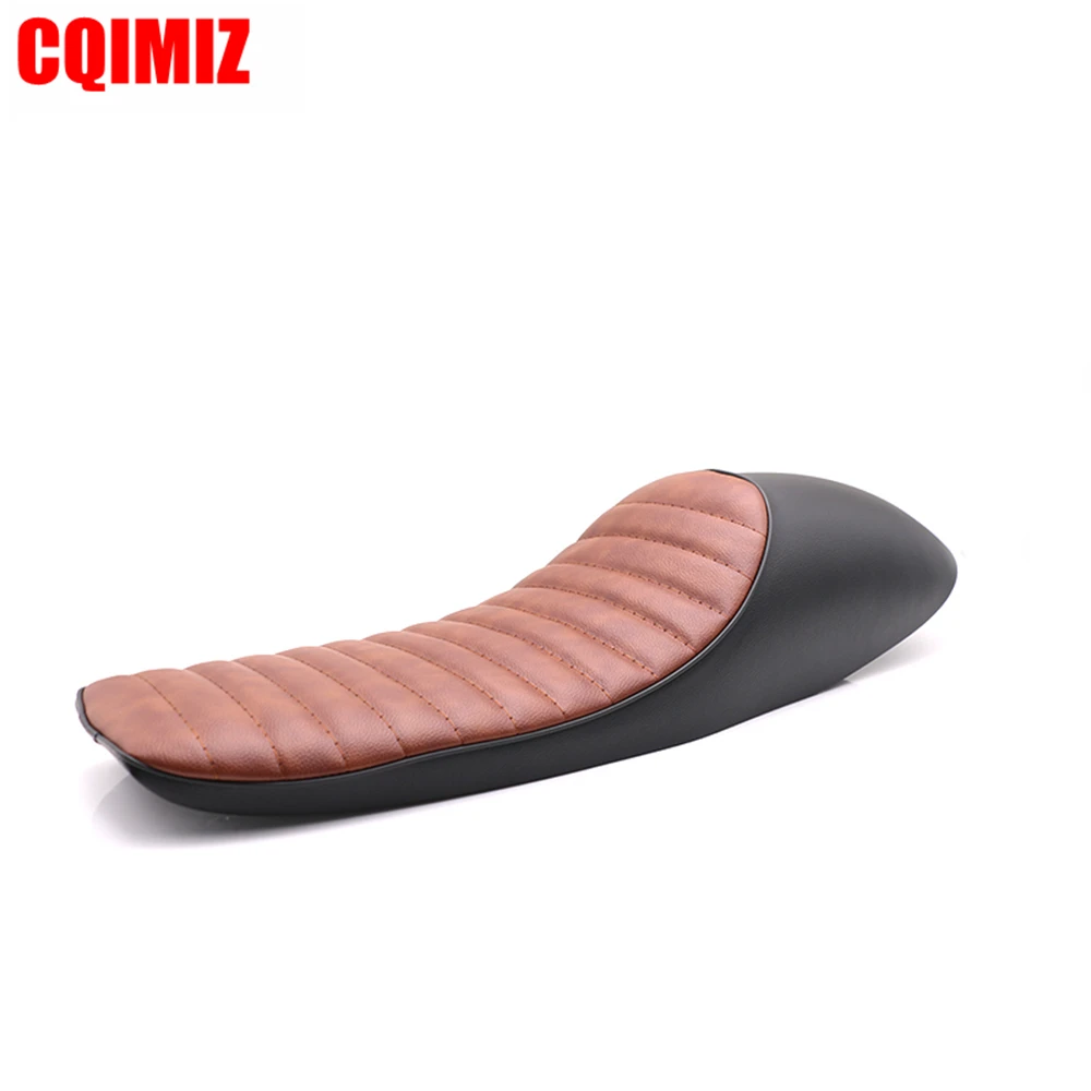 Коричневый и черный ABS + искусственная кожа мотоцикл горб кафе гонщик Винтаж