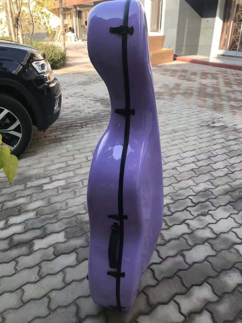 

High strength 4/4 composite Carbon fiber Cello Case lilac color,Free Shipping