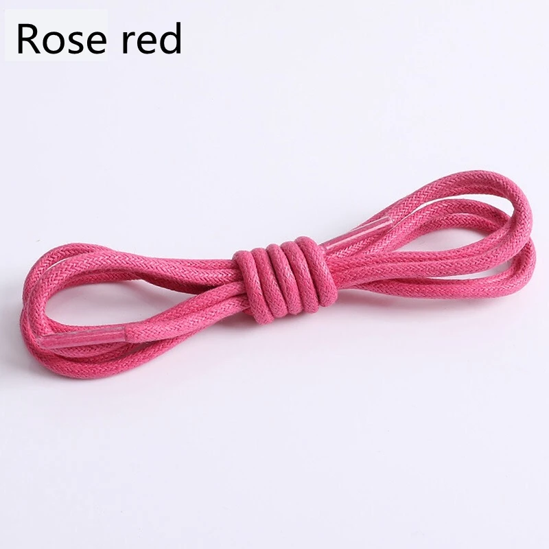 1Pair Waxed Cotton Round Shoe laces Leather Waterproof ShoeLaces Men Martin Boots Shoelace Shoestring Length 80/100/120/140CM P2