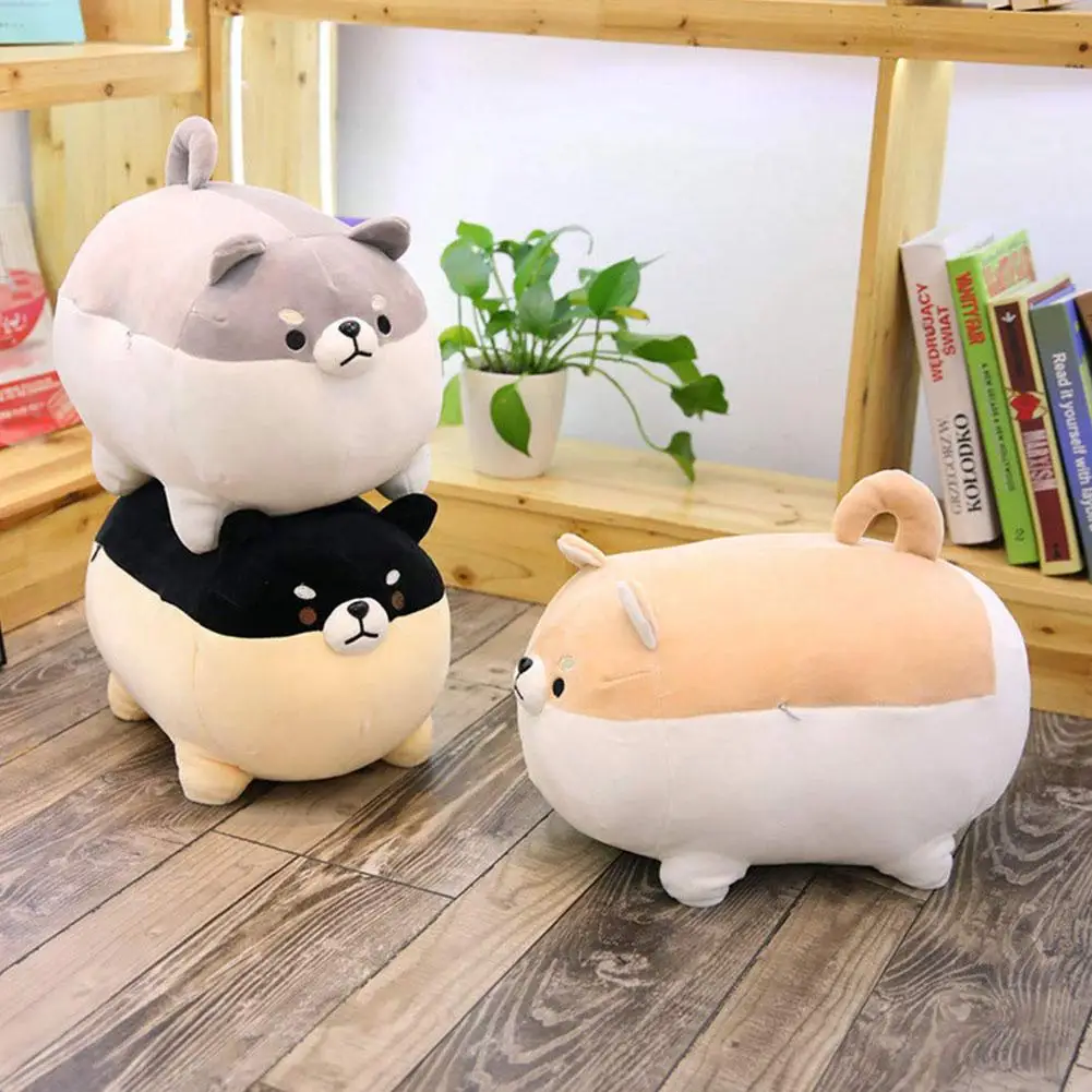 Mini Cute Fat Stuffed Dolls Girls toys Puppy Shiba Inu Throw Pillow Cushion Soft Plush Doll Toys for children Birthday gift | Игрушки и