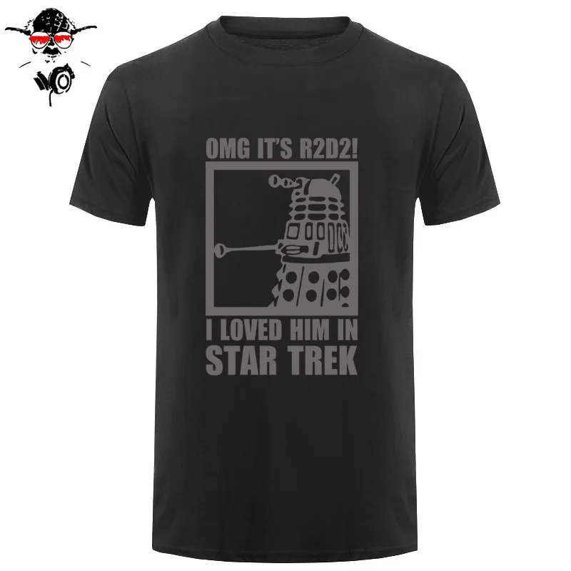 Новая летняя забавная футболка OMG It's R2D2 далек Звездные войны Dr Who Trek хлопковая футболка для мужчин - Цвет: 13