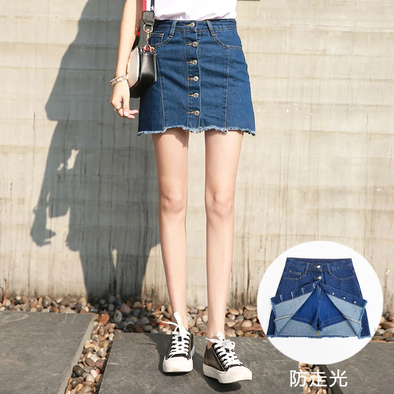 

2018 New Year Vintage European and American Denim shorts Skirt