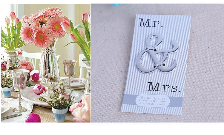 Оптовая продажа &quotMr. and Mrs&quot открывалка для бутылок в форме амперсанда вечерние
