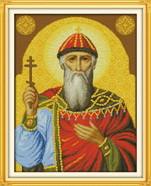 Религиозный напечатанный рисунок на холсте DMC Счетный китайский набор крестиков