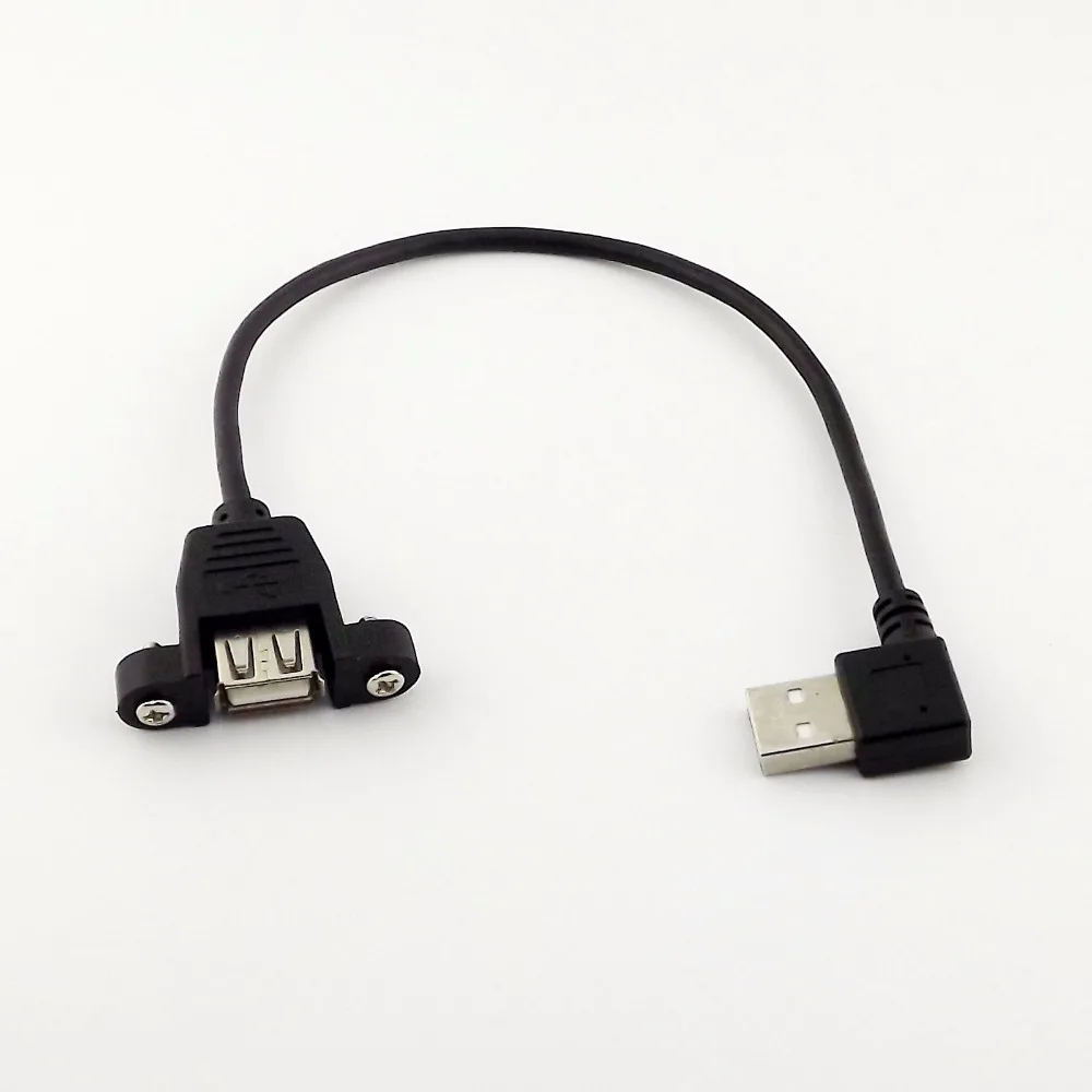 

10 шт., Удлинительный кабель с левым углом 25 см для USB 2,0