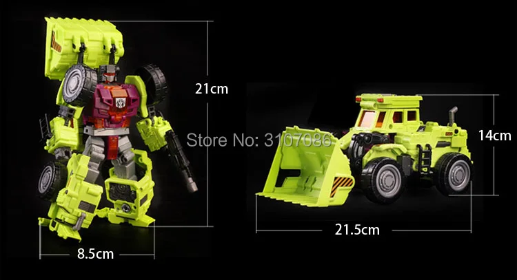 NBK Devastator бульдозер скраппер гравитационный крюк строитель GT Devastator KO трансформация Инженерная фигурка игрушки