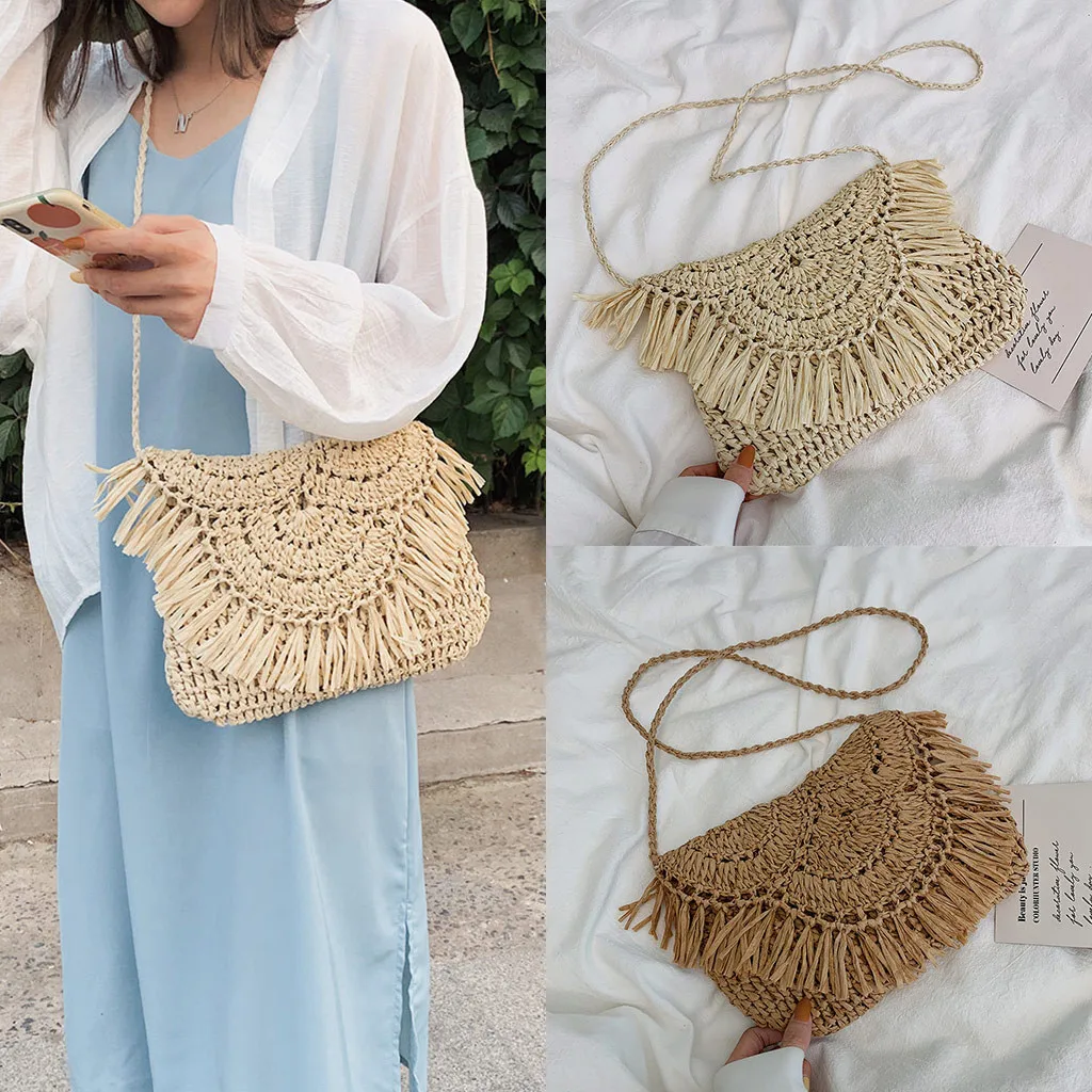Женская сумка из ткани через плечо с кисточкой полукруг bolsa feminina sac основной femme de