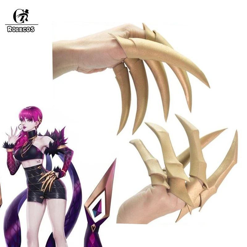 

ROLECOS Game LOL KDA Evelynn Cosplay Paws K/DA Evelynn Cosplay Nail Prop LOL DIY Costume Prop EVA Accessories