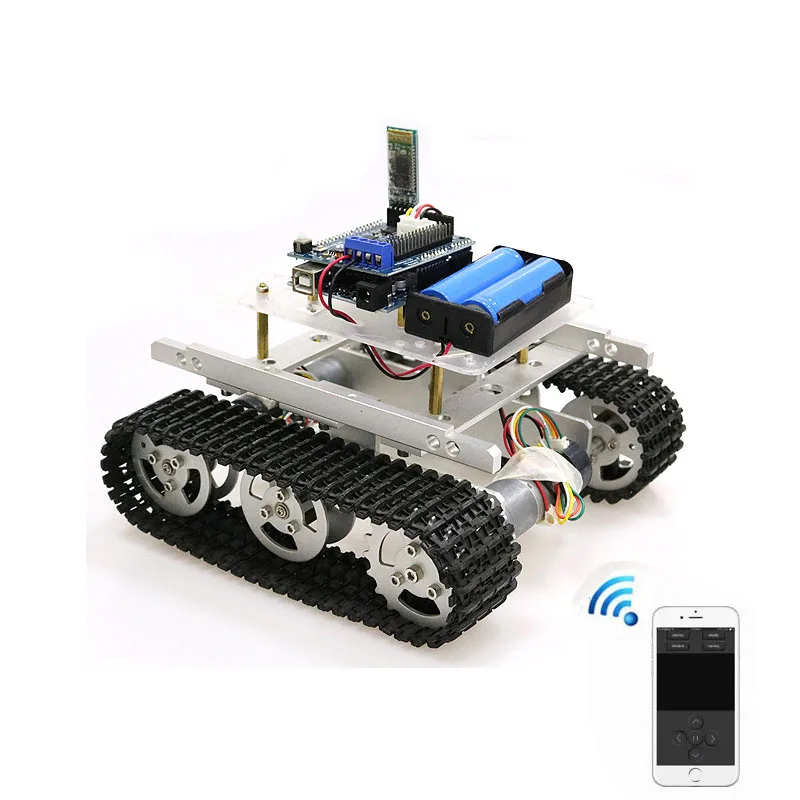 T100 ручка/Bluetooth/Wi-Fi RC управляемый робот-танк шасси автомобильный комплект для Arduino