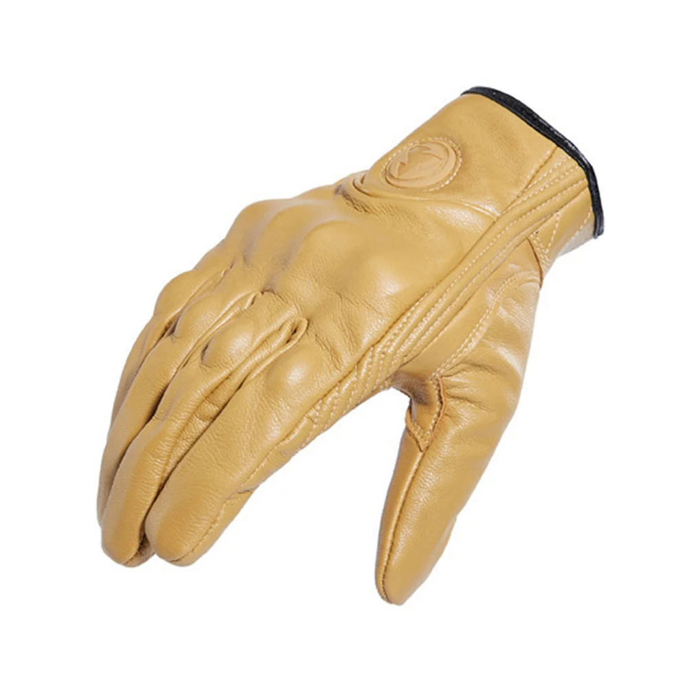 KEMiMOTO сенсорный экран Ретро настоящие кожаные мотоциклетные перчатки Guantes Moto Luva Motociclista защитные шестерни перчатки для мотокросса