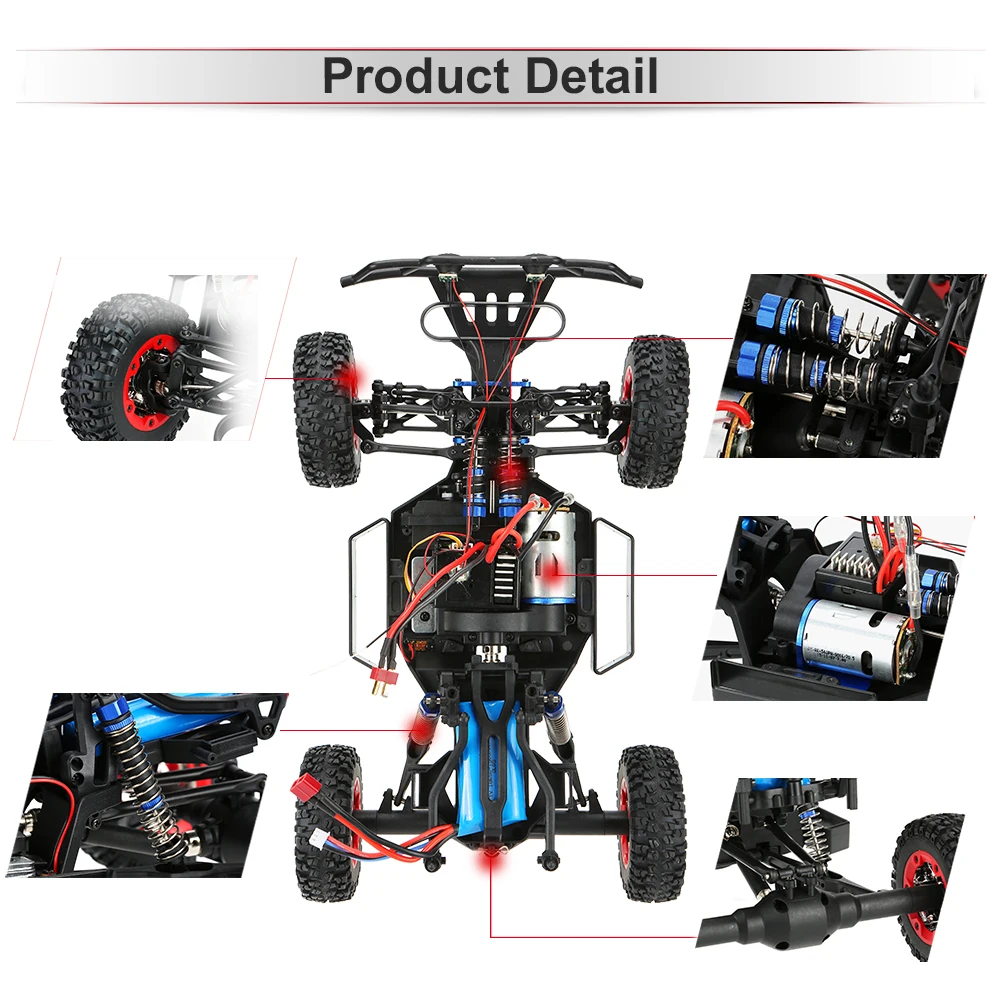 Машинка с дистанционным управлением Wltoys 12423 Радиоуправляемая машинка 1/12 4WD