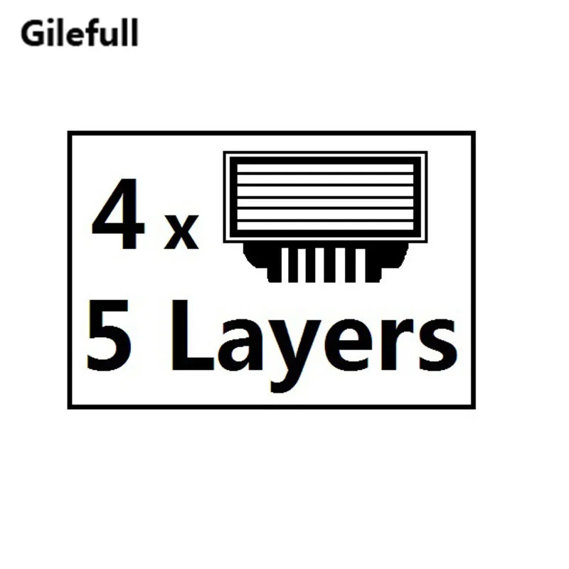 4 шт./лот 5 слоев лезвий бритвенные лезвия для мужчин Fusion Power бритья Proglide | Красота и