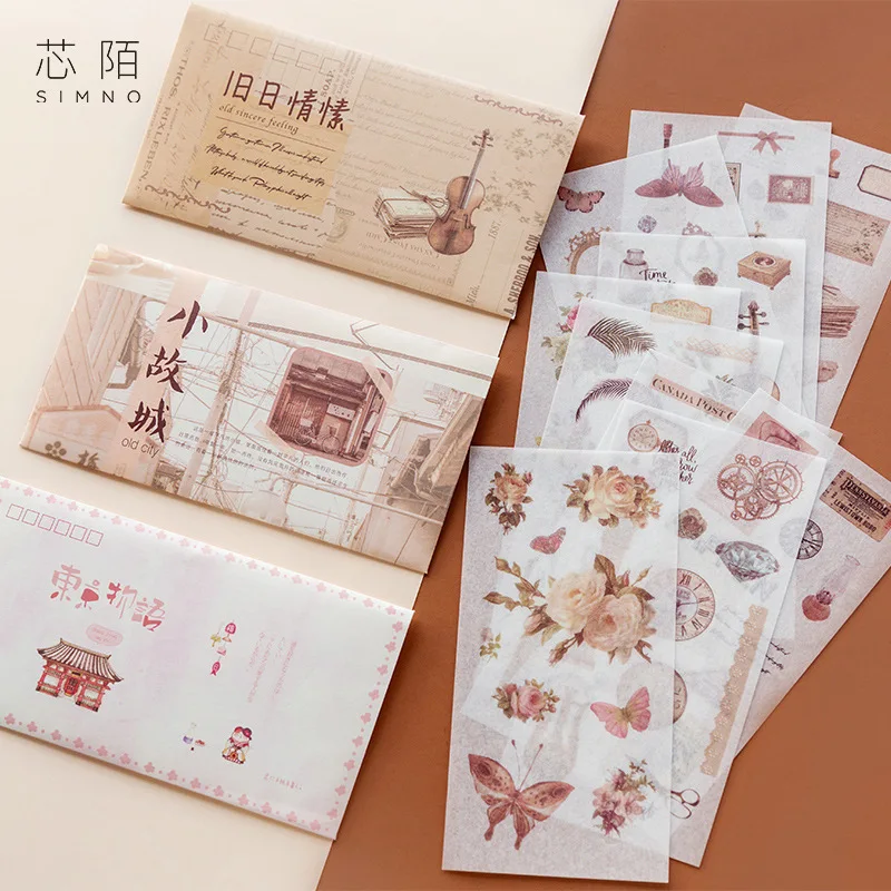 

10 pcs/pack Summer Decorative Stickers Adhesive Stickers DIY Decoration Diary Stationery Stickers Children Gift