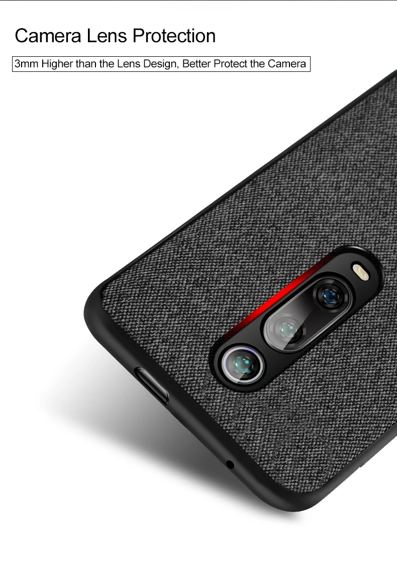 Для Xiaomi mi 9T Pro Чехол защитный тканевый силиконовый чехол для задней панели capas MOFi global mi 9T деловой чехол