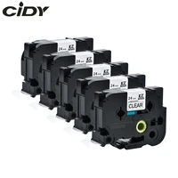 cidy 5pcs compatible p touch laminated tze 151 tz151 tz 151 tze151 tape 24mm tape tze 151 tz 151 for brother printers
