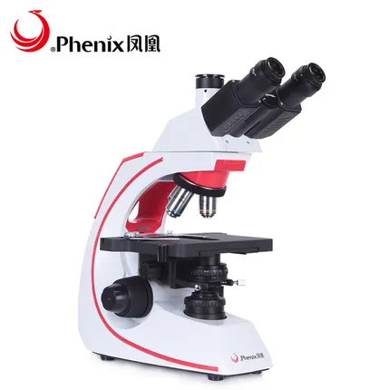 Профессиональный микроскоп Phenix 40X 1600X Тринокулярный светильник Скоп с