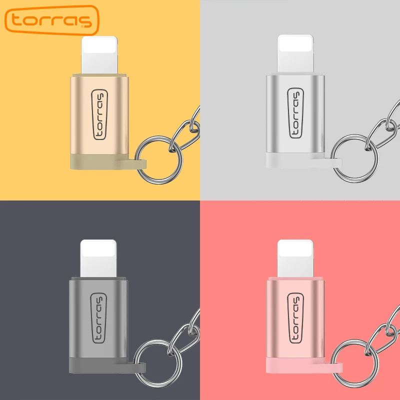 TORRAS Micro USB Female To 8Pin Male Adapter Sync And Charging For iPhone 5 5s SE 6 6S Plus Converter Data Charger | Мобильные