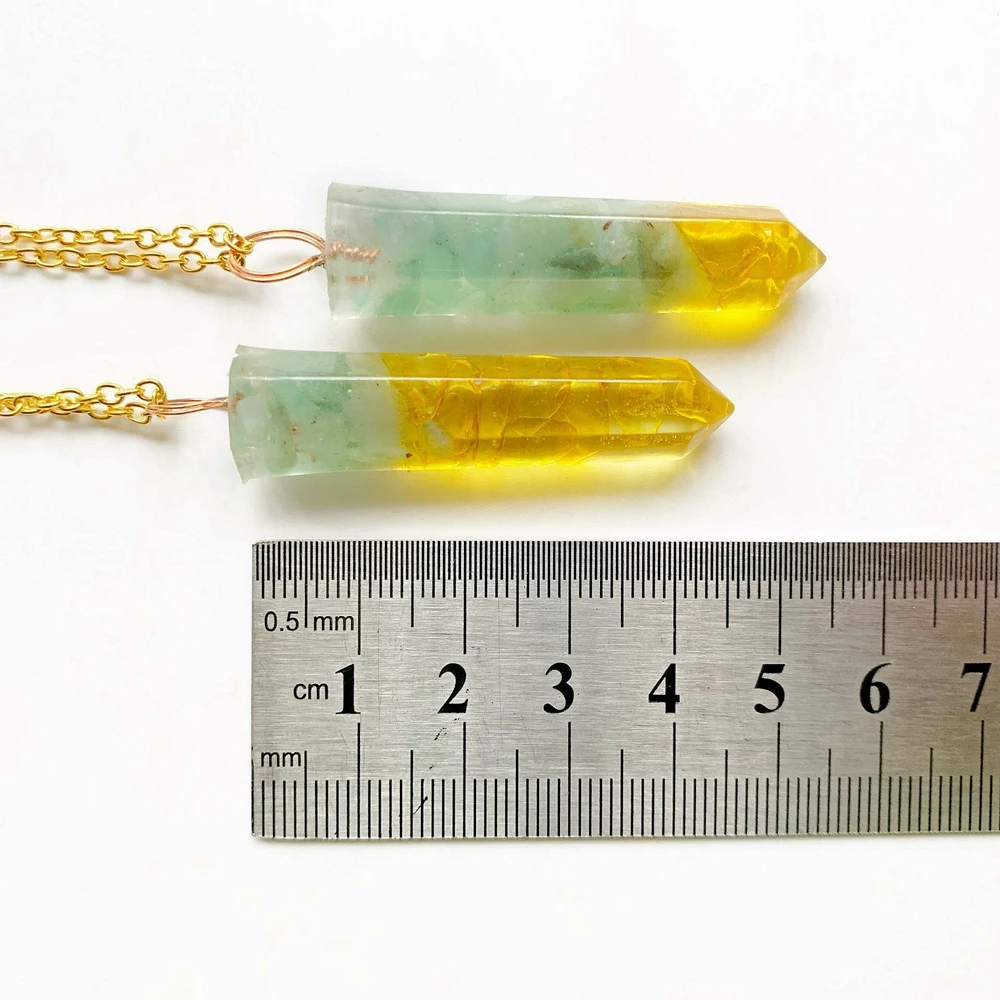 Подвеска Bhuann желтая Кварцевая зеленая Aventurine колье кулон из смолы подвеска камня