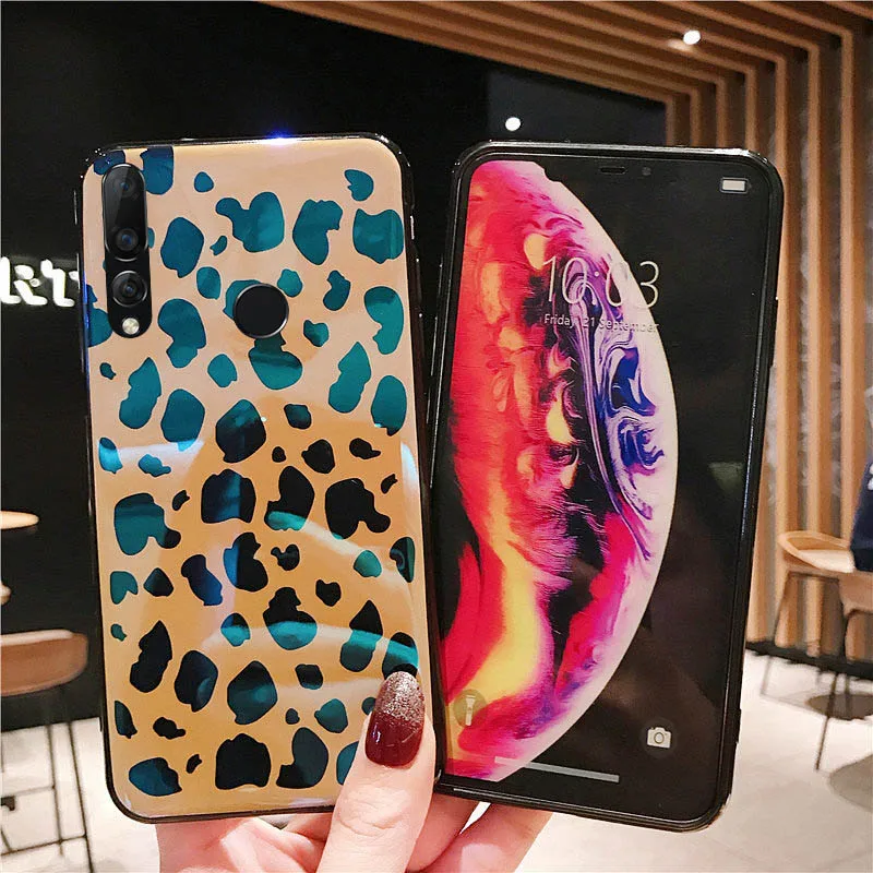 Blu-Ray чехол для телефона iPhone XS XR Max X 8 7 6 S Plus лазерный Леопардовый Мягкий IMD Ретро |