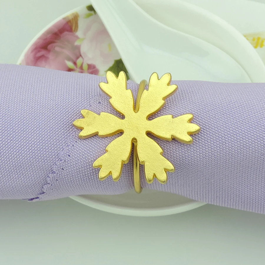 20 шт снежинка серебро/золото салфетка с покрытием кольцо Пряжка держатель для