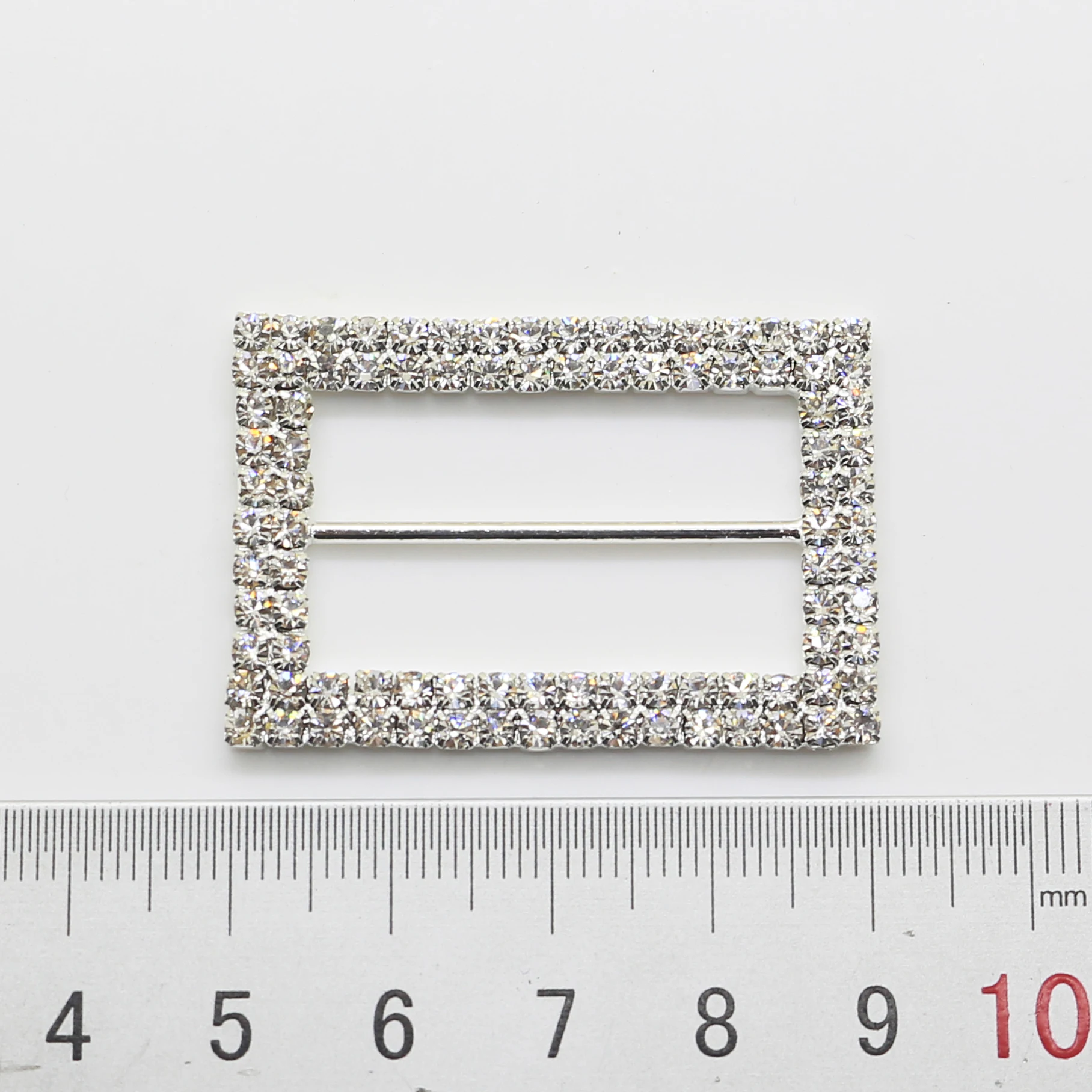 Высокое качество 2 шт./компл. Свадебные прямоугольники Лента Пряжка Кристалл