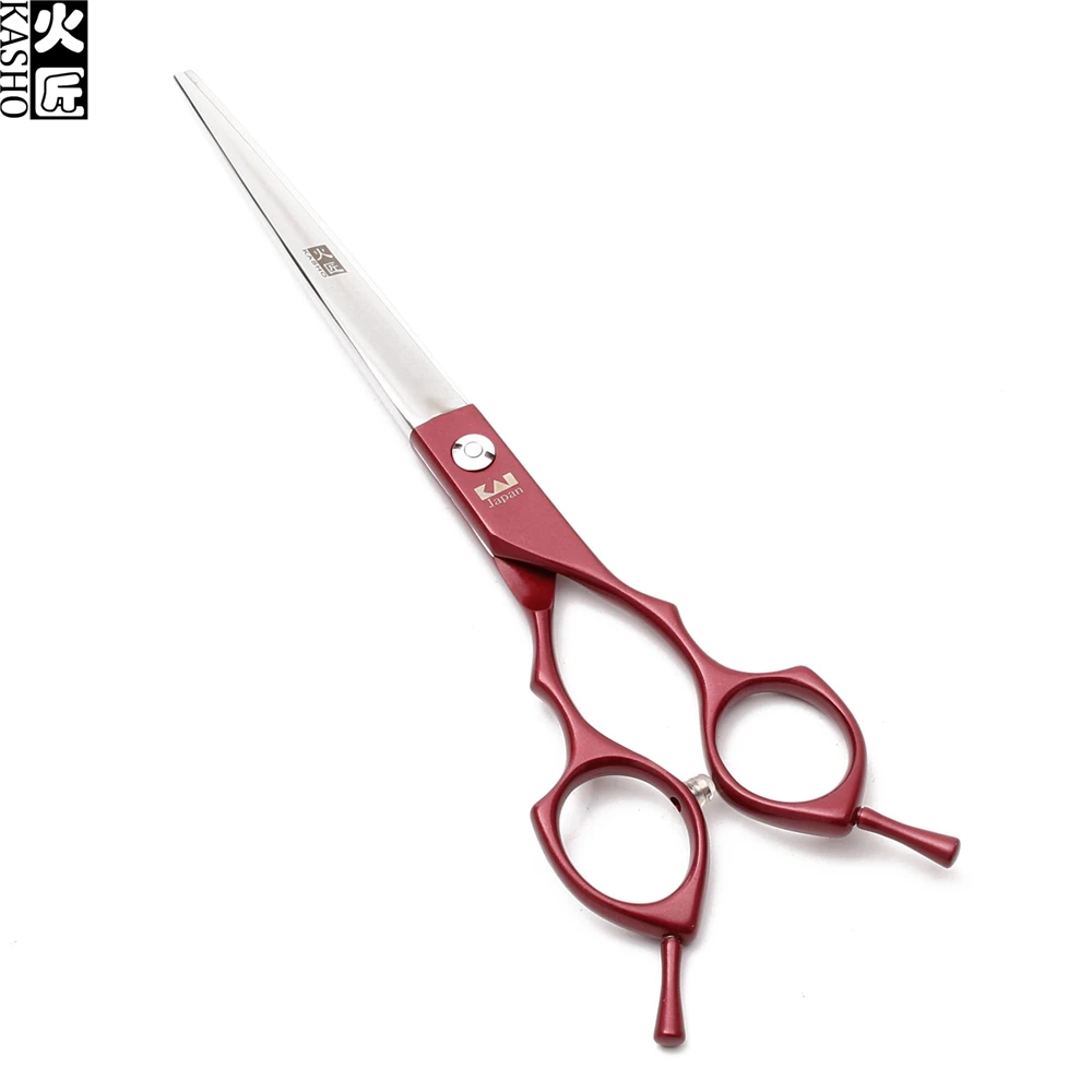 H9029 6.5In. 440C Kasho красный цвет прямой сдвиг филировочные ножницы Собака Ножницы Уход