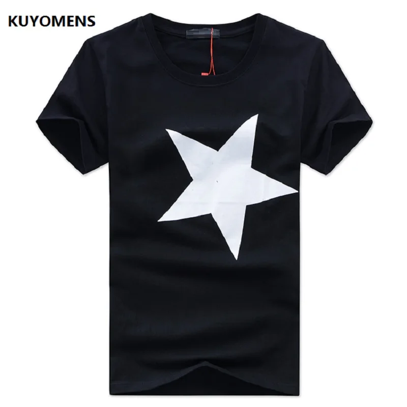 Мужская футболка KUYOMENS летняя большого размера с коротким рукавом|tee shirt homme|t hommemen