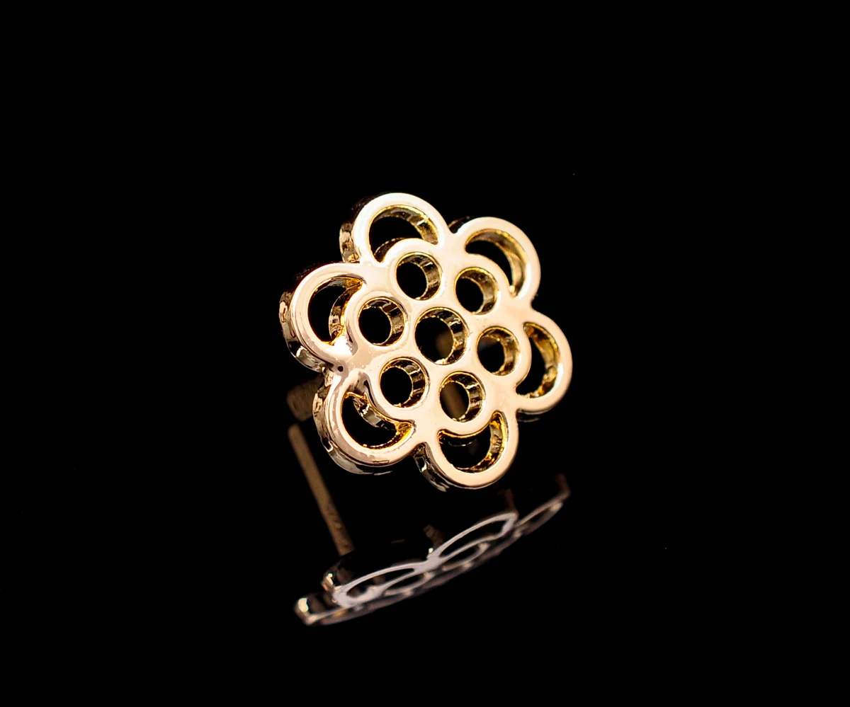 

20X Bling серебристого, золотистого цвета модная обувь с цветочным орнаментом заклепки шпилька пятно ногтей Кончос для кожаного изделия брюкии...