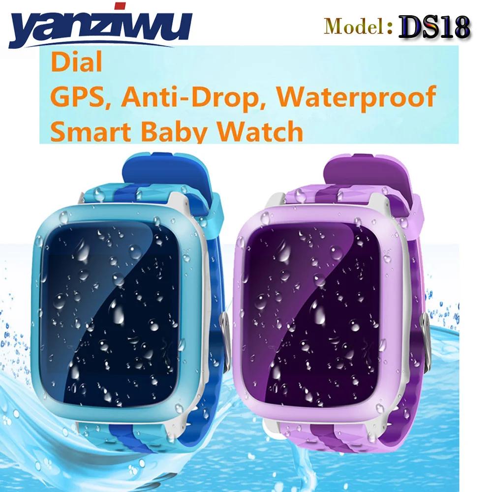 Ds18 Смарт часы для детей GPS Wi Fi трекер SmartWatch малыша sos вызов SMS Поддержка sim карта iso
