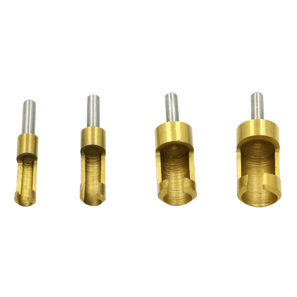 4pcs 6mm 8mm 13mm 16mm Carbon Steel Wood Plug Cutter Drill Bit Set Woodworking Tool Carpenter Tenon Hole Saw | Инструменты