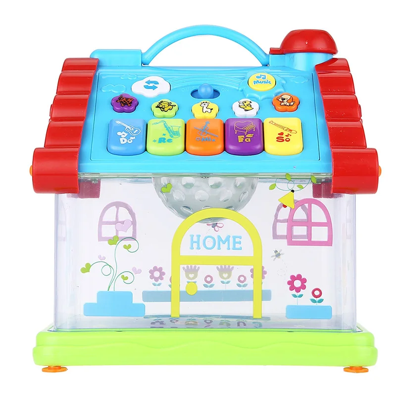 Funny Musical House Piano Toy Electric Glow Intelligent Early Educational Toys Learning Machine Kids Brithday Xmas Gifts|learning machines|toys