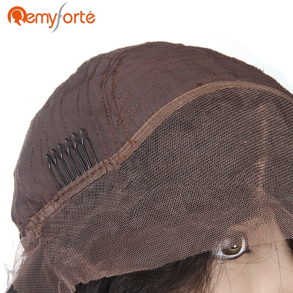 Remy Forte 10 и 12 дюймов короткие человеческие волосы парики бразильские для черных