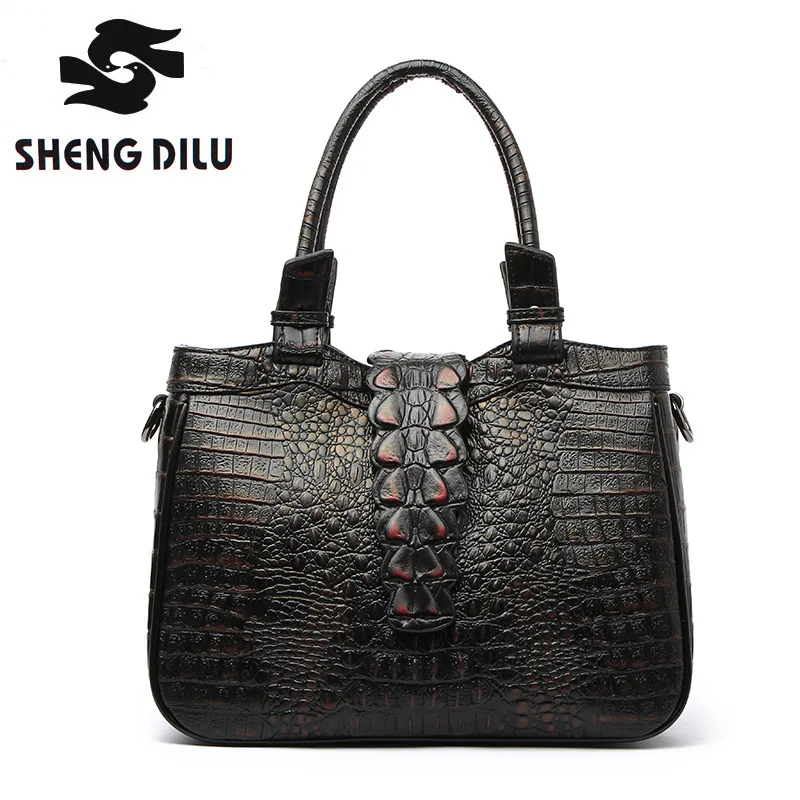 Shengdilu Натуральная кожа Сумка Женский Теплые сумки женщины плеча Large Crossbody