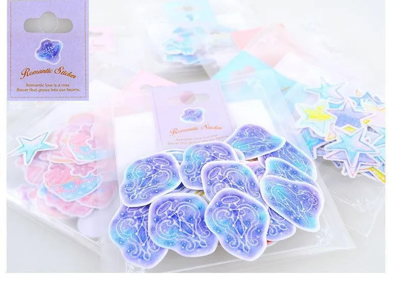 70 шт./упак. DIY Kawaii Сердце Звезда цветок Декоративные наклейки для дневника альбом Скрапбукинг Симпатичные стикеры школьников