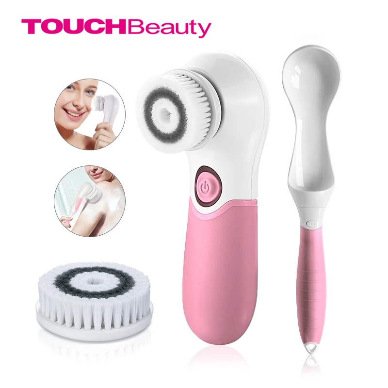 

TOUCHBeauty 2 in 1 360 rotating face and body cleansing brush, two speeds cleaner machine shower back spin brush TB-14839P