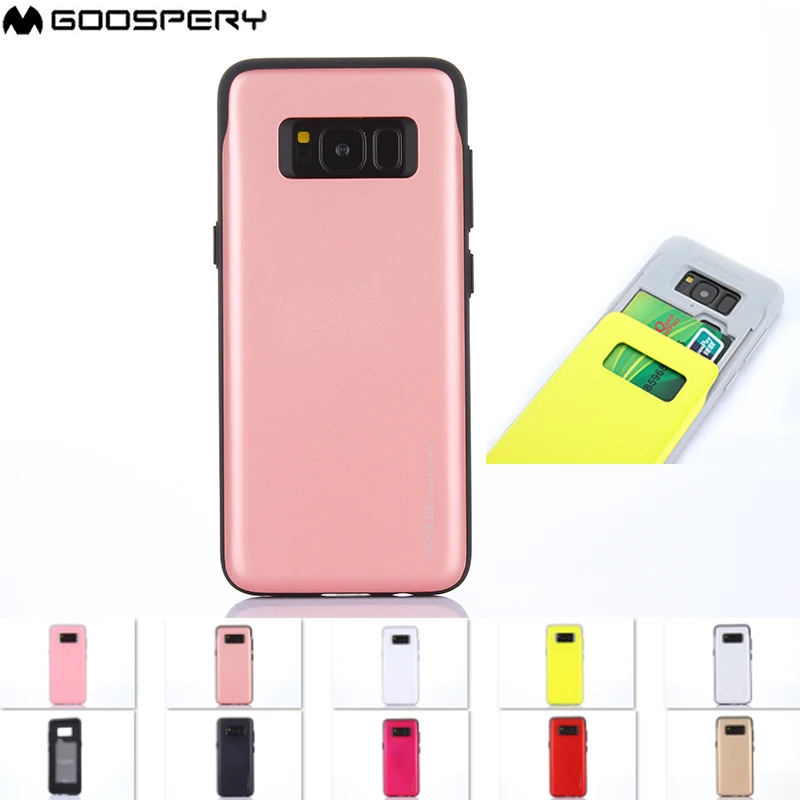 Чехол-бампер Mercury GOOSPERY Sky со слотом для карты памяти Samsung Galaxy Note 8 9 10 plus S8 S9 S10 PLUS |