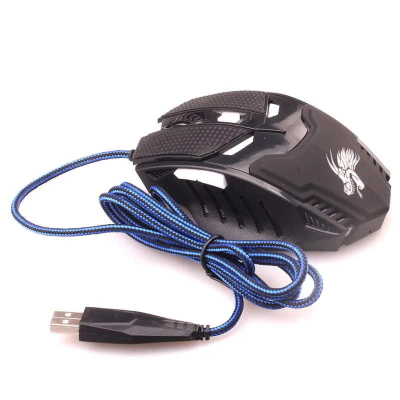Новый 2017 5000 Точек на дюйм LED оптическая 6D USB проводной Игры игровые Мышь Gamer