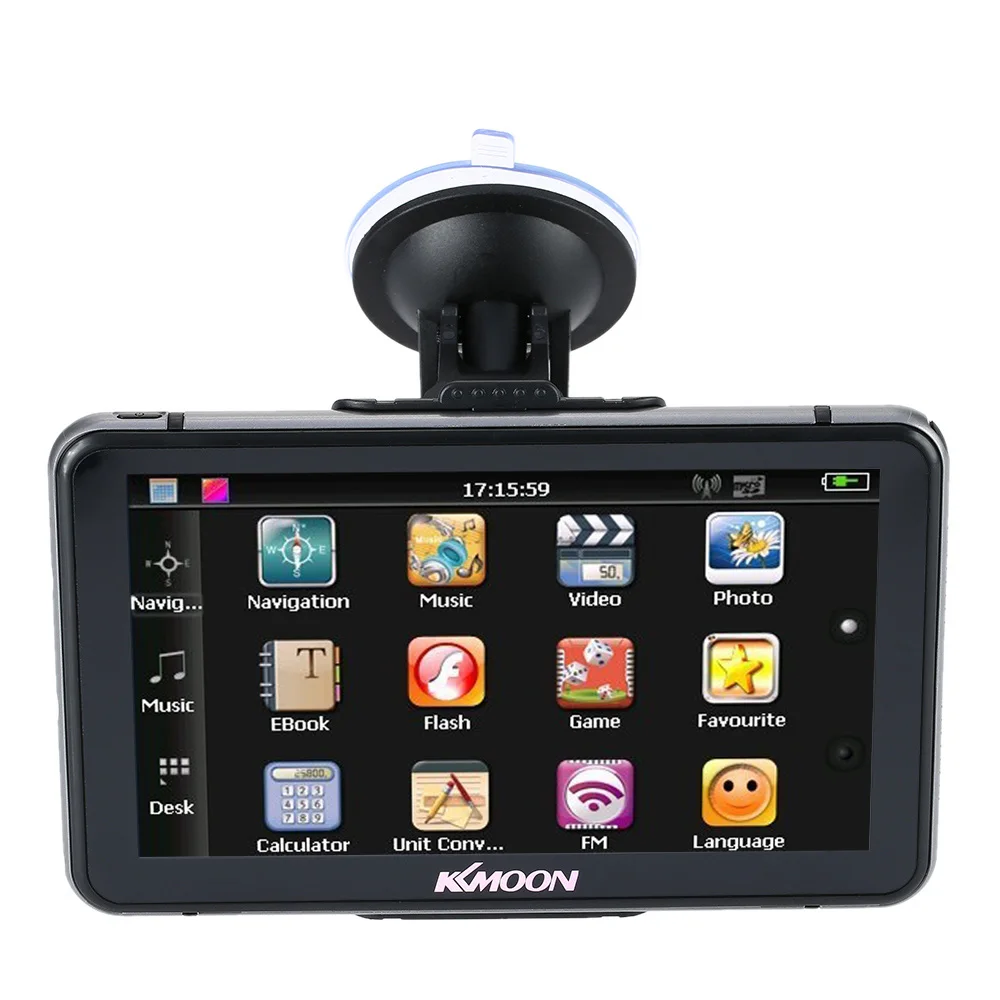 Автомобильный GPS-навигатор KKmoon 7 дюймов HD сенсорный экран 128 Мб ОЗУ 4 Гб ПЗУ FM