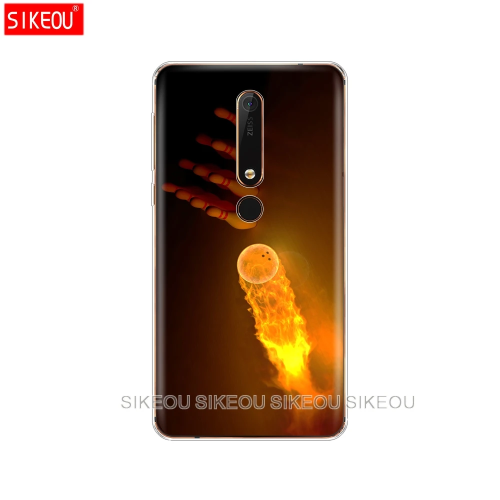 Силиконовый чехол для телефона Nokia 5 3 6 7 PLUS 8 9 /Nokia 1 2 2018 шарик боулинга спорт сделай