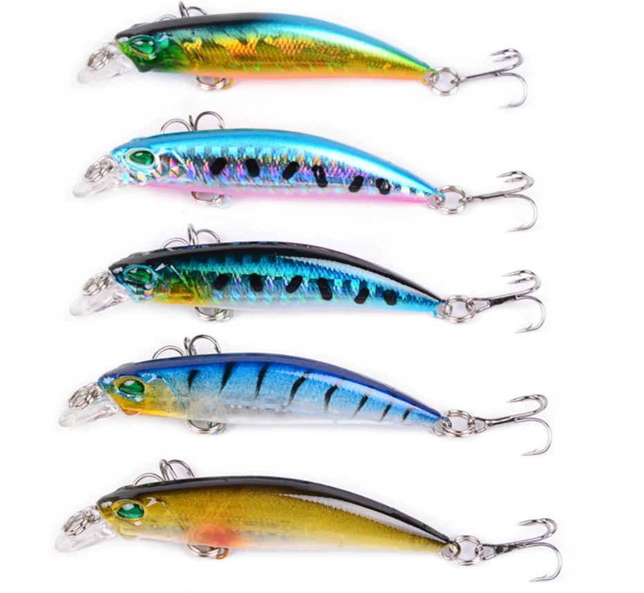 YINGTOUMAN 2PCS/LOT 7 cm 4 g Laser Fishing Bait ABS Plastic 5 Colors Bionic Swimming Realistic Tackle | Спорт и развлечения