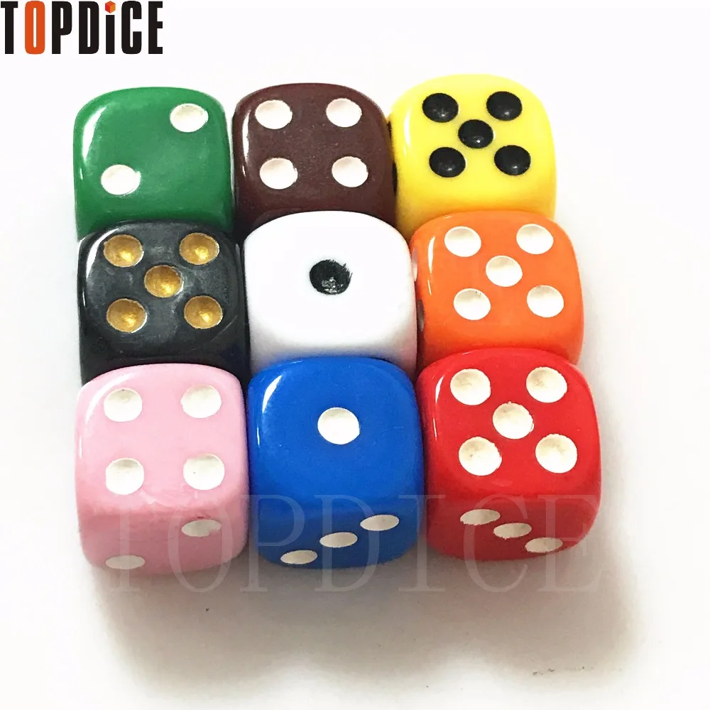 [TOPDICE] № 12 закругленные углы Малый цветные кости пить KTV игры около мм|colored dice|dice