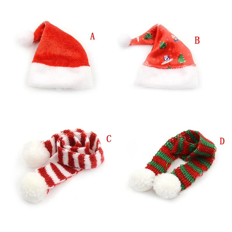 

1PCS Handmade Fashion Christmas Hat Scarf For Hat Scarf For Doll Clothes Xmas Kid Gift FOR 1/6 Doll Accessories