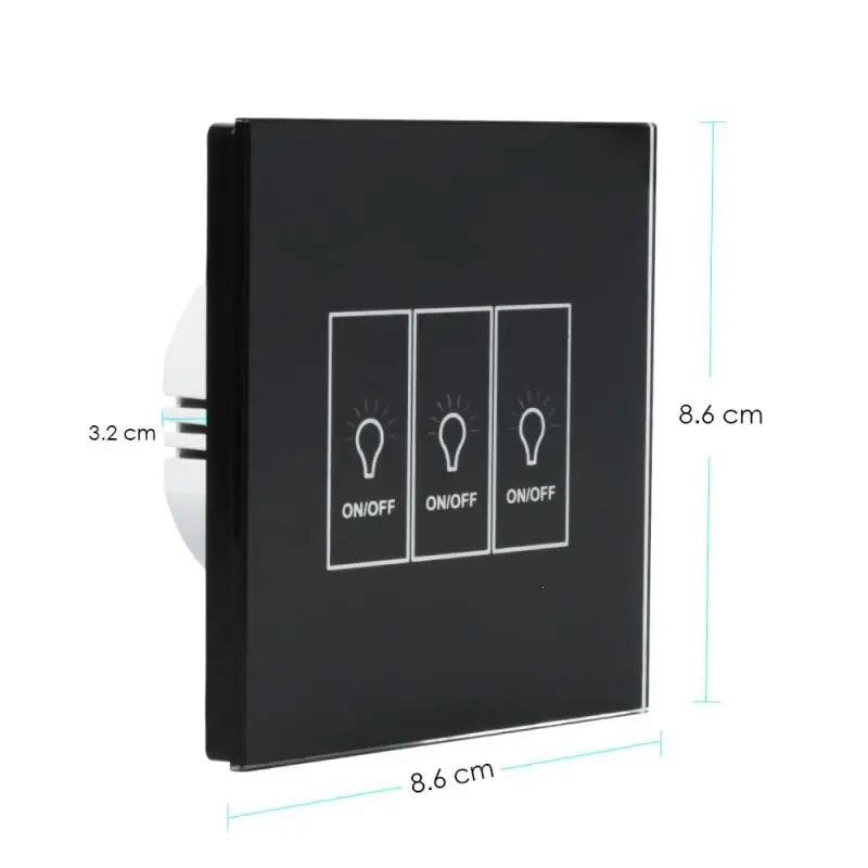Lemaic 3 Way Gang ЕС Умный дом Дистанционное управление сенсорный переключатель Wi-Fi